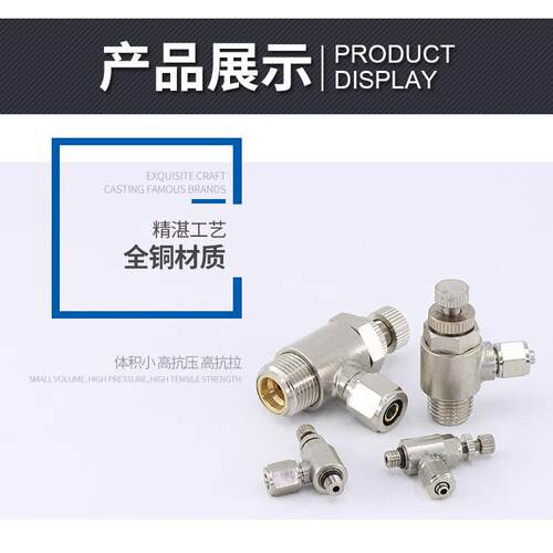 SL全铜接头快拧旋转SL4 SL6 SL8 SL10 SL12直通外丝弯头直角调速