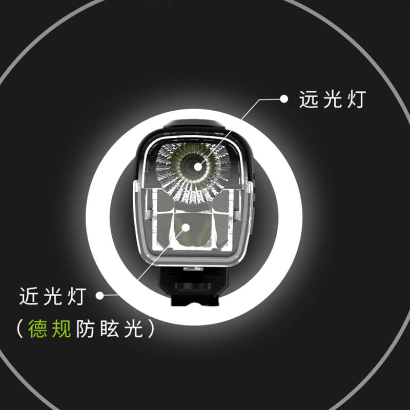 黑鸟L3自行车前灯1200流明高亮度强光夜骑灯山地车公路车下挂手电