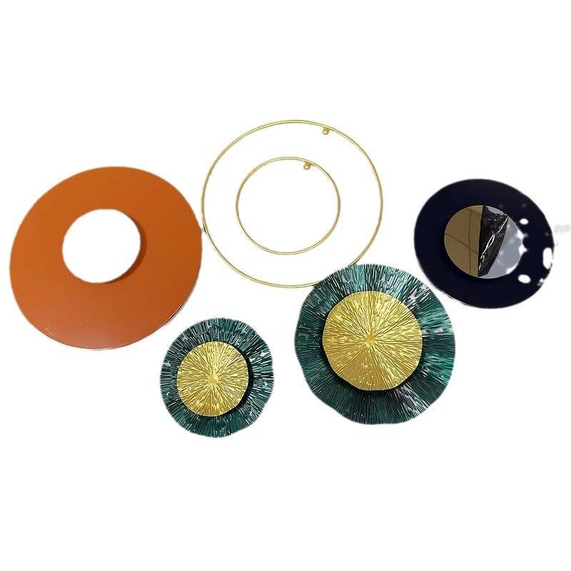 轻奢壁饰新中式客厅沙发壁挂饰品电视背景墙创意喷漆配件组合拆装
