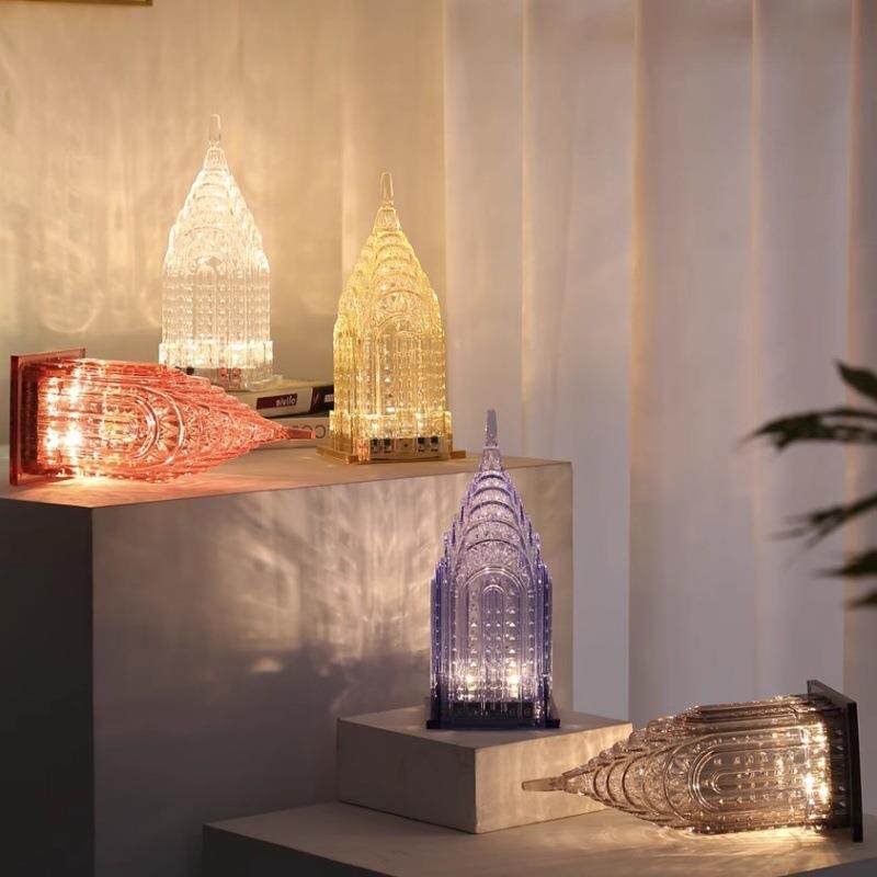 跨境新款捷克进口水晶台灯居家客厅氛围灯卧室创意网红台灯