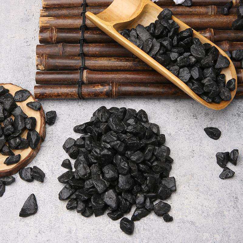 黑色石子洗石颗水粒庭院铺路京深灰411色砾石露南营雨花石小石子