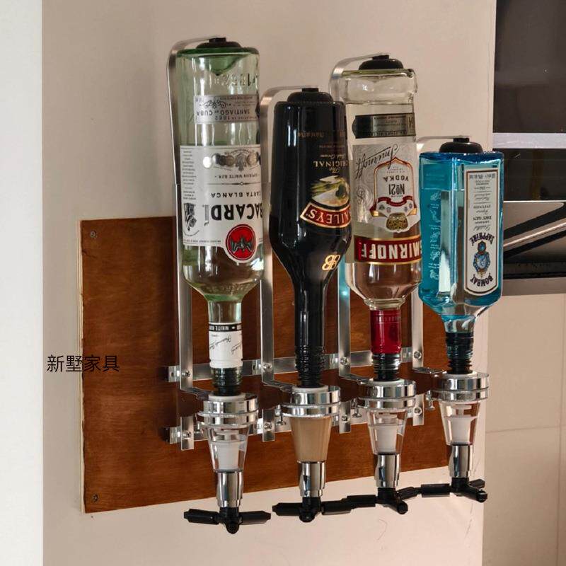 创意家具墙上桦木海洋板红酒壁挂架金属酒杯架小户型家用