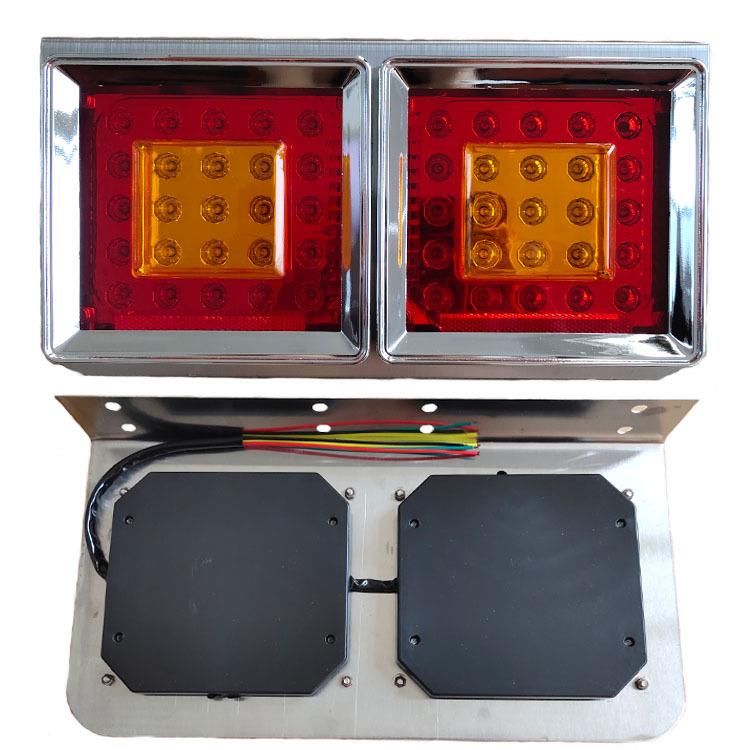 外贸灯具日野卡车后尾灯三格后尾灯24v 日野三网格LED后尾灯