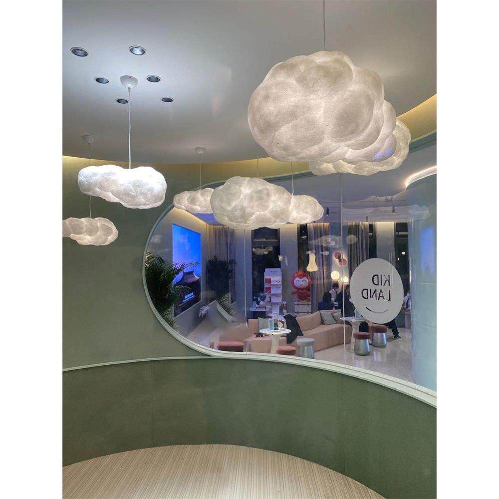 云灯吊灯装饰幼儿园店商业棉童流行云创意白云清吧氛围
