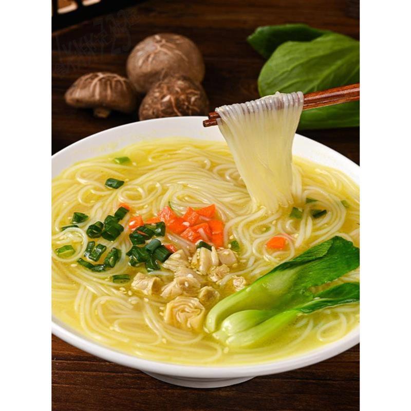 众忆香菇鸡汤米线*10桶非油炸桶装肥汁米线米粉 宵夜速食冲泡型