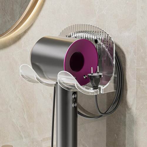 Universal Hair Dryer Stand for Bathroom, No-Drill Required,