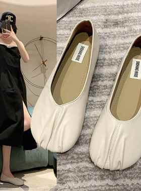 春季豆豆鞋女2026新款覆古丑萌大头懒人一脚蹬瓢鞋浅口平底0112z