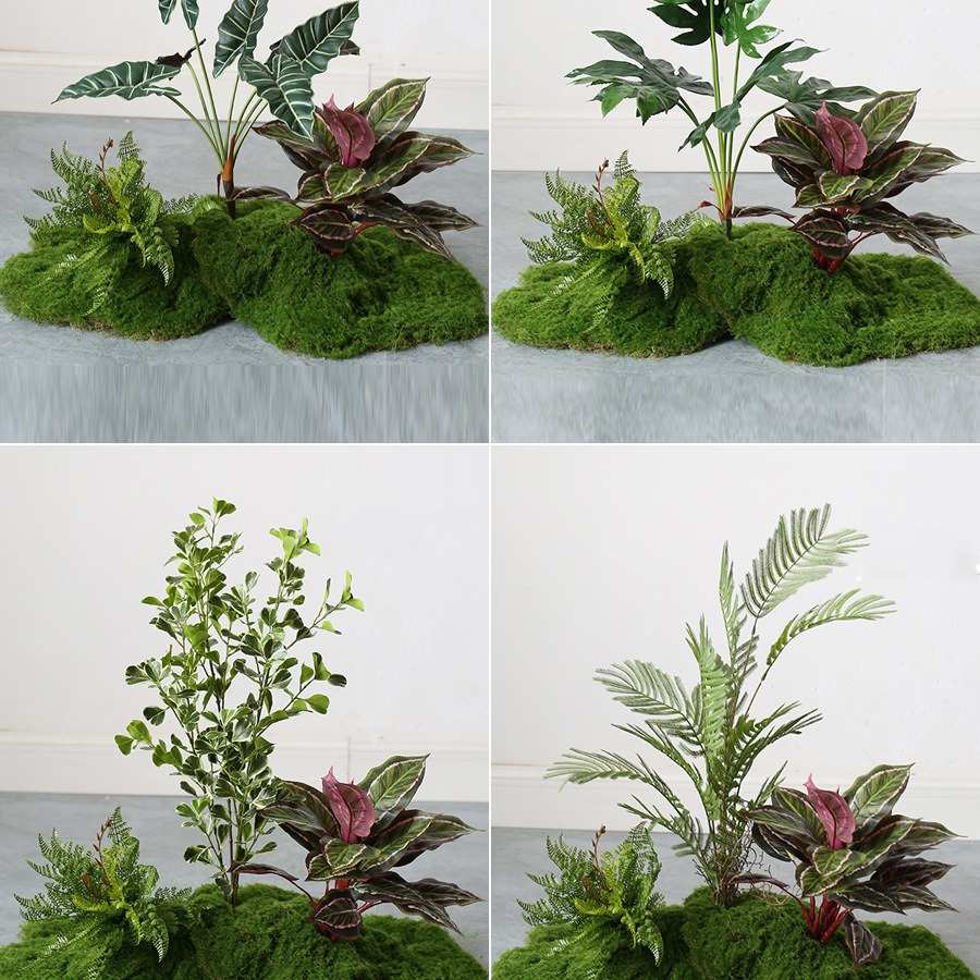 摆件景观苔藓装假绿组合仿真过道客厅软造景植室内植物橱窗微花艺