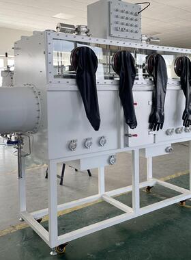 粉键体装用手套箱一式自ONB动包化简单操作定制双漏斗下料包作装