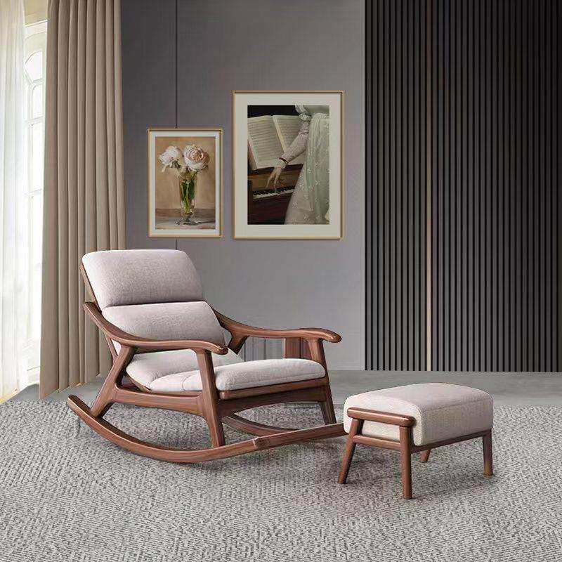 新中式实木摇椅阳台客厅家用休闲卧室单人懒人沙发午休高档摇摇椅