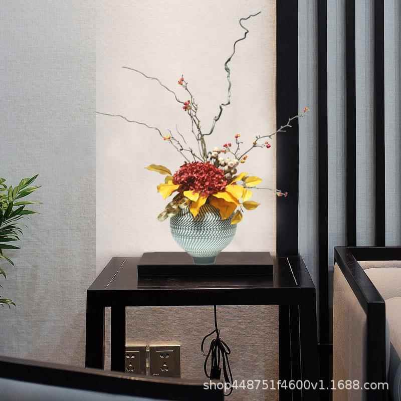 中式简约轻奢艺花647仿真花客厅样板间酒店大堂餐桌装饰插品摆花