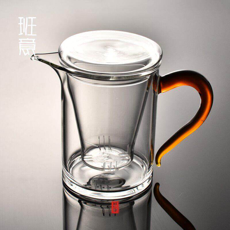 板一加厚滤茶玻璃,耐高温公道杯,功夫茶具,茶海圆公杯,滤茶器