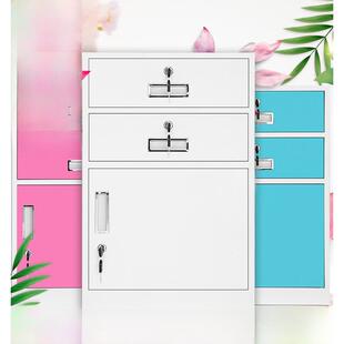 钢制彩色低柜办公室阳台床边铁制文件柜书柜储物可锁多色家用小柜