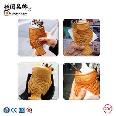 单头韩国冰烧淇淋鲷鱼机/韩国吃冰淇淋鲷鱼烧口小大开鱼型SMZ圣代