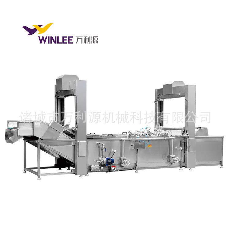 魔芋清洗漂烫预煮机 大型不锈钢速冻果蔬加工设备 豌豆杀青流水线