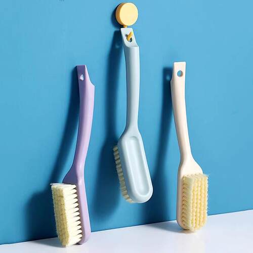 Home-use Soft Bristle Shoe Brush, Long Handle Bathroom Shoe
