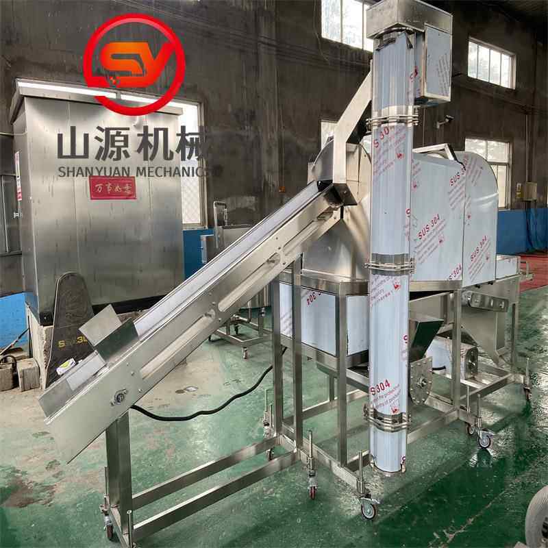 自产自销鸡米花上粉机 全自动滚筒式溜肉段裹粉机器 裹出鱼鳞状态