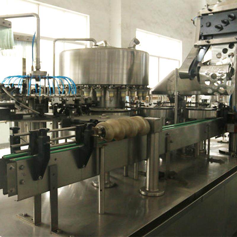 全自动冲洗灌装旋盖合1牛奶液体果汁饮料灌装机生产线整套设备