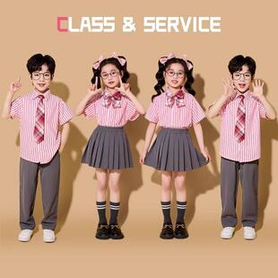 六一儿童啦啦队演出服小学生集体朗诵表演班服套装幼儿园亲子服装