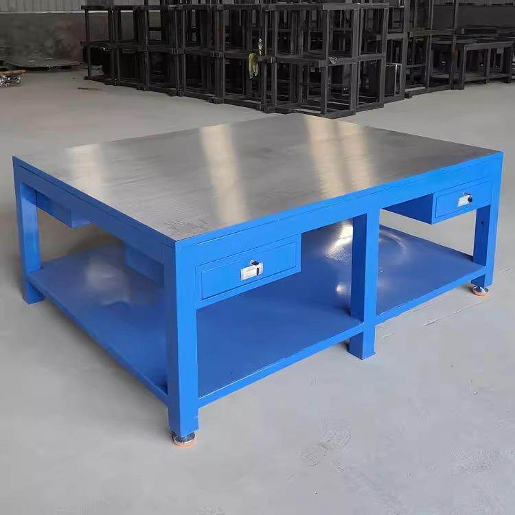 工作台飞模台维修模具钳工台省模重型操作台水磨钢板工装钢板桌子