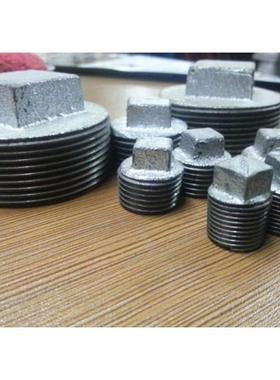 镀锌阻流塞4分6分1寸DN15外丝管堵1/2铁镀塞头外堵漏2分3分镀锌管