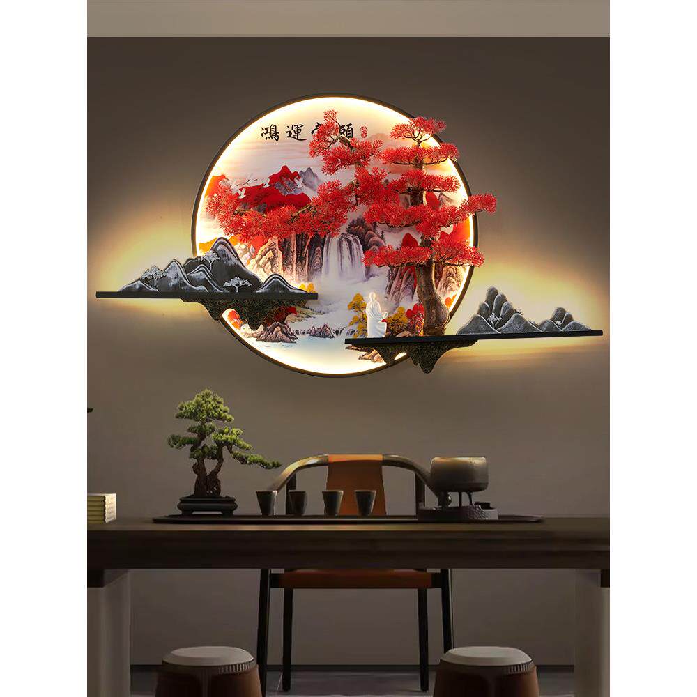 吉祥壁灯新中式客厅沙发背景墙入口灯餐桌茶几装饰挂画壁灯