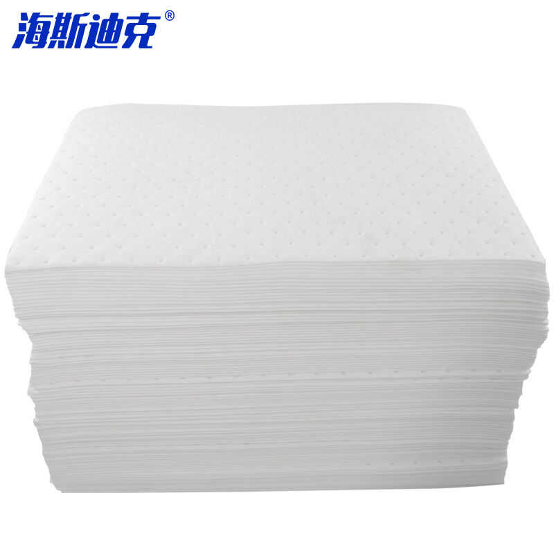 海斯迪克HKLY-201吸油棉（100片)应急吸油垫吸油毡工业化学品吸附