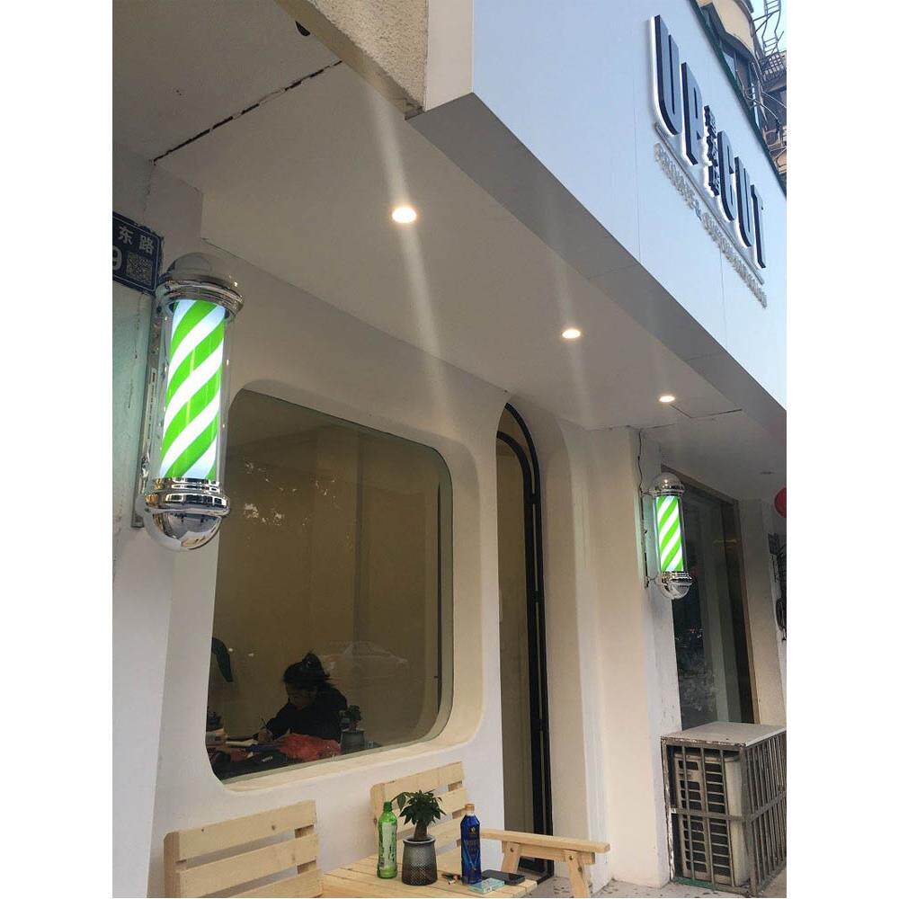 美发转灯led灯带超亮挂墙防水发廊标志灯挂壁户外覆古理发店灯箱