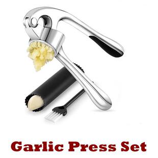 Garlic Press Set Garlic Mincer Tool Kitchen Gadgets