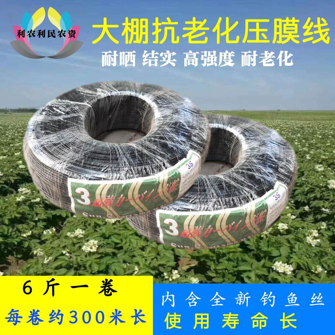 温室大棚压膜绳防风绳抗老化强拉力黑色压膜带丝线压膜线拉绳拉膜