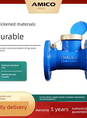 埃美柯法兰水表dn50dn100大口径机械法兰液封数字螺翼旋翼式水表
