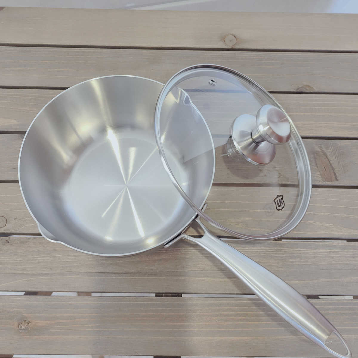 小炒个不粘锅304不锈钢无涂层4尺寸平锅汤锅煮多用煎炒雪锅锅