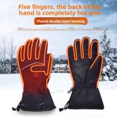 冬季 电动摩托车电动车可充电保暖加厚 户外电热加热发热手套男女款