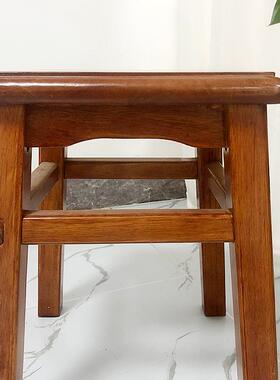 I1全实四方凳富贵凳木板木凳茶几凳餐方凳商用长QLB高凳木桌凳椅