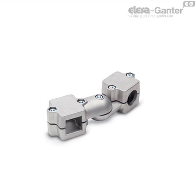 Elesa Ganter伊莉莎冈特 GN 289 旋转管夹接头 铝制 带双片夹紧件