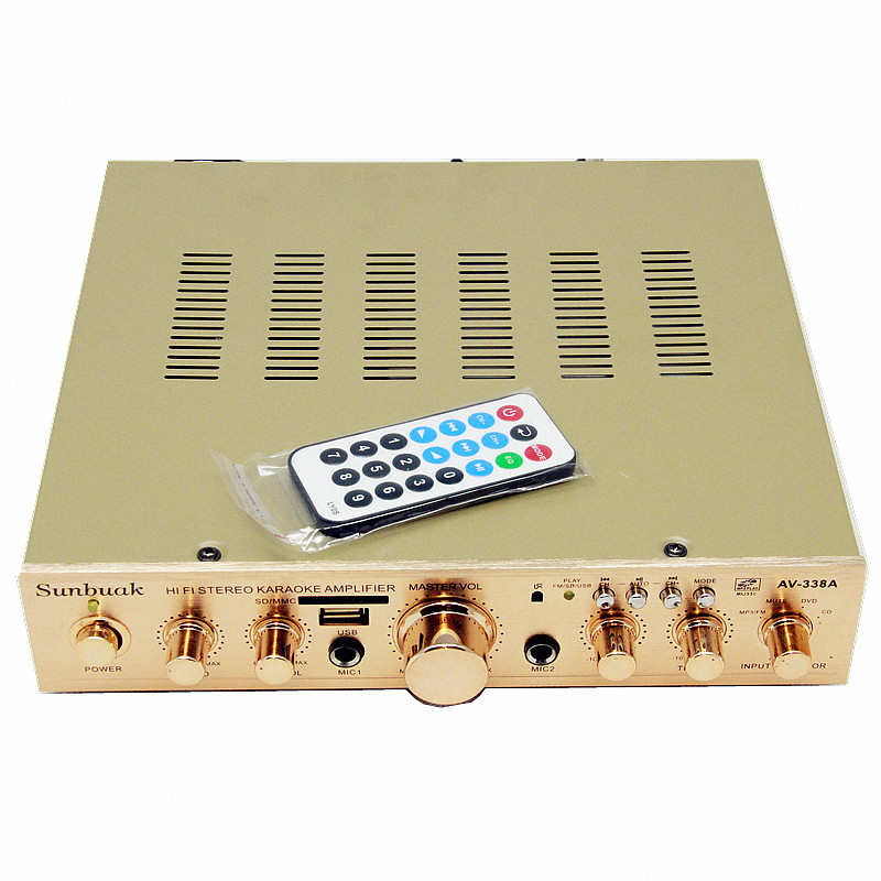 5声道家用卡拉OK数字大功率带插卡USB音响功放机220V音响带蓝牙
