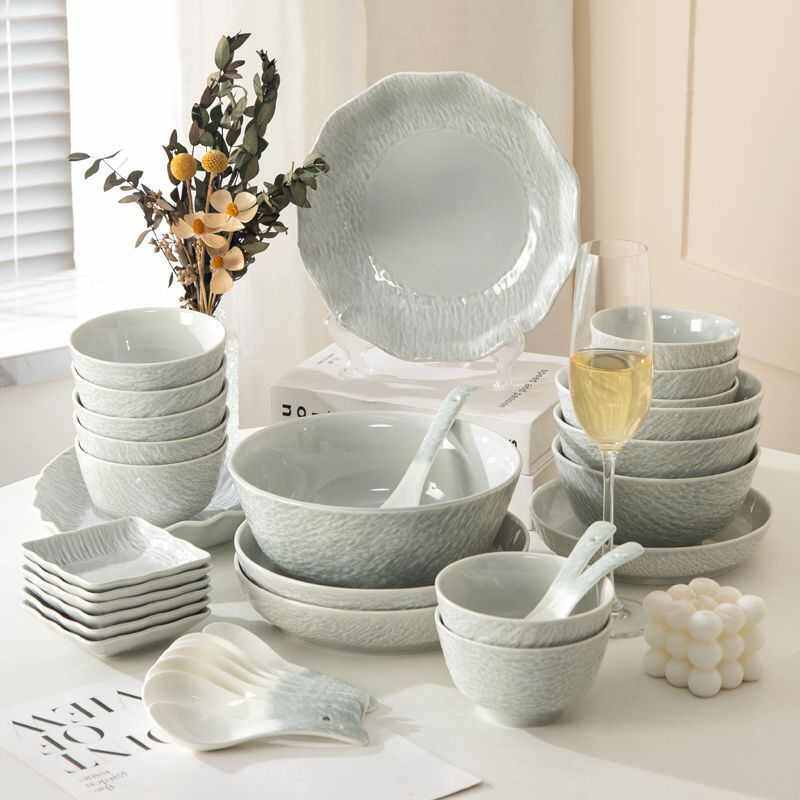 餐具套装2023新家用碗盘轻奢ins 风简约现代日式乔迁之喜碗碟碗筷