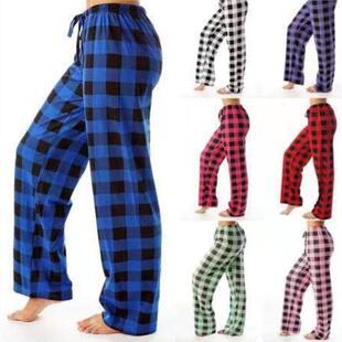 Pantalon Y2kCasual Pants Elastic Plaid Thin And Comfortable