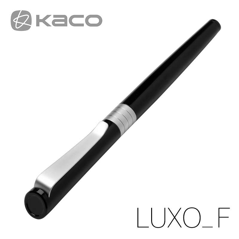 KACO 雅致（LUXO）黑色笔杆金属钢笔 商务会议礼品笔简约暗尖钢笔