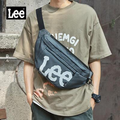 Lee潮牌斜挎包男休闲潮流单肩包女大容量胸包运动通勤邮差饺子包