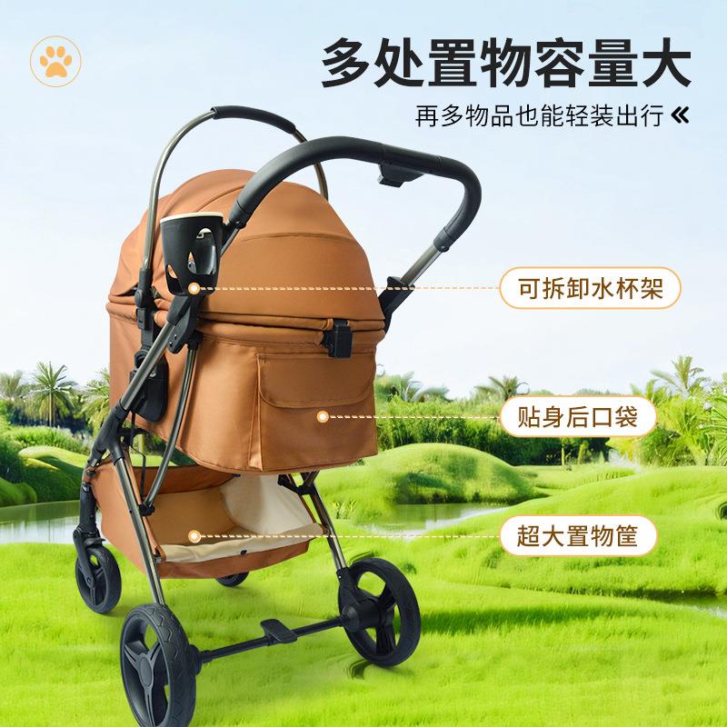 价fideao豪华高景观宠物推车狗推车分离式中小型犬户外猫咪宠
