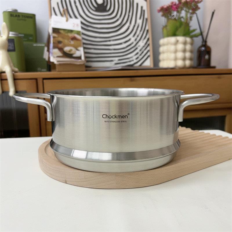 Chockmen18/10不锈钢双耳小蒸笼蒸包子馒头蒸格蒸屉18cm小蒸锅图片