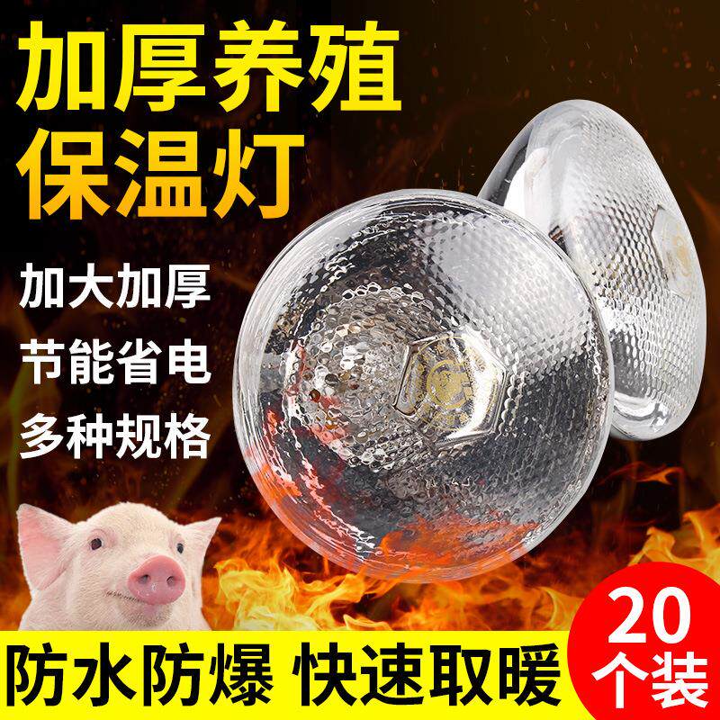 仔猪用保温灯养殖场专用加厚灯泡小鸡育雏加热烤灯小猪取暖保暖灯