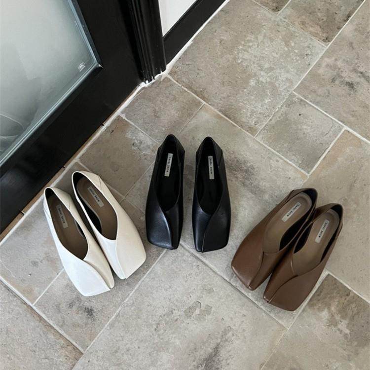 奶奶鞋也太好穿了叭~法式软皮复古单鞋女简约春秋浅口平底奶奶鞋,女鞋,浅口单鞋,淘宝优惠券,粉丝福利购,淘宝优惠卷