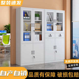 公文件柜铁皮柜档案柜带锁矮柜资料柜家用储物柜更衣柜铁皮柜子