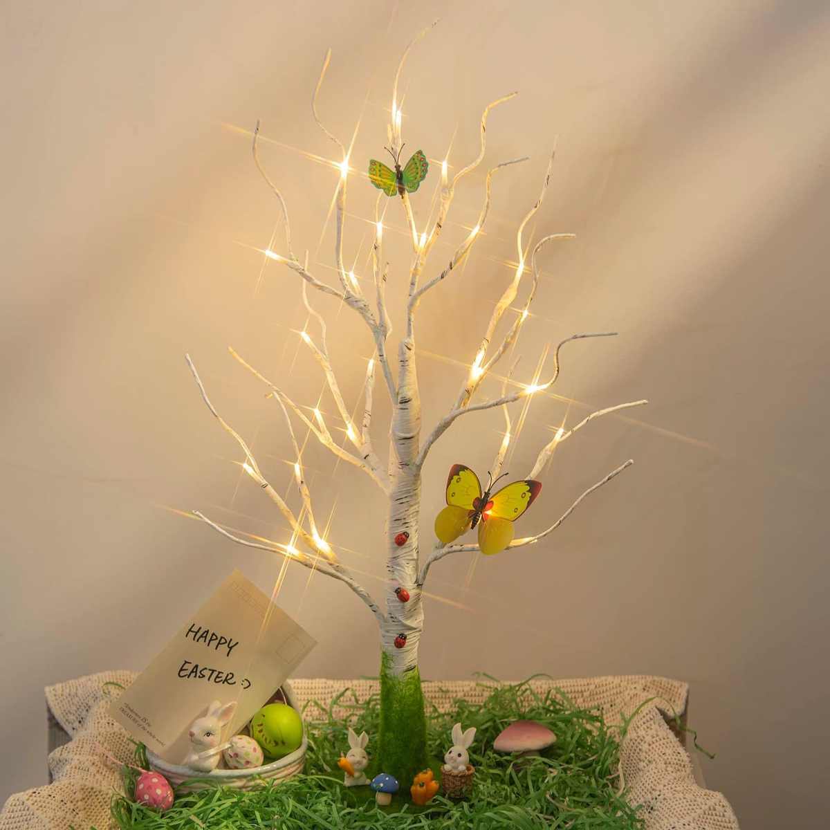 led灯节日活动场景布置家居装饰灯复活节室内卧室房间氛围发光树