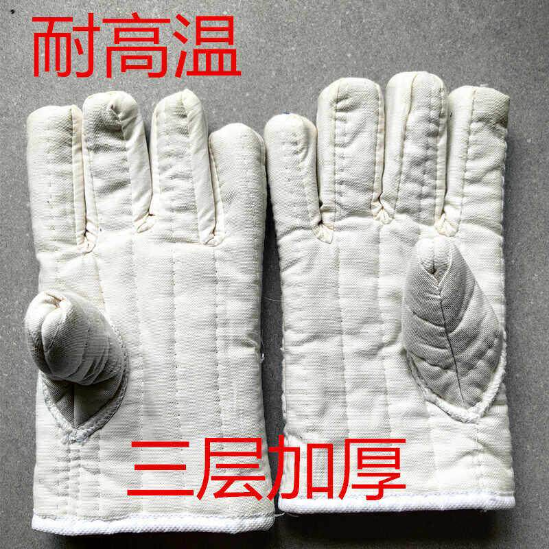 加厚微波炉帆布手套耐高温隔热厨房家用防热烤箱烤炉烘焙专用防烫