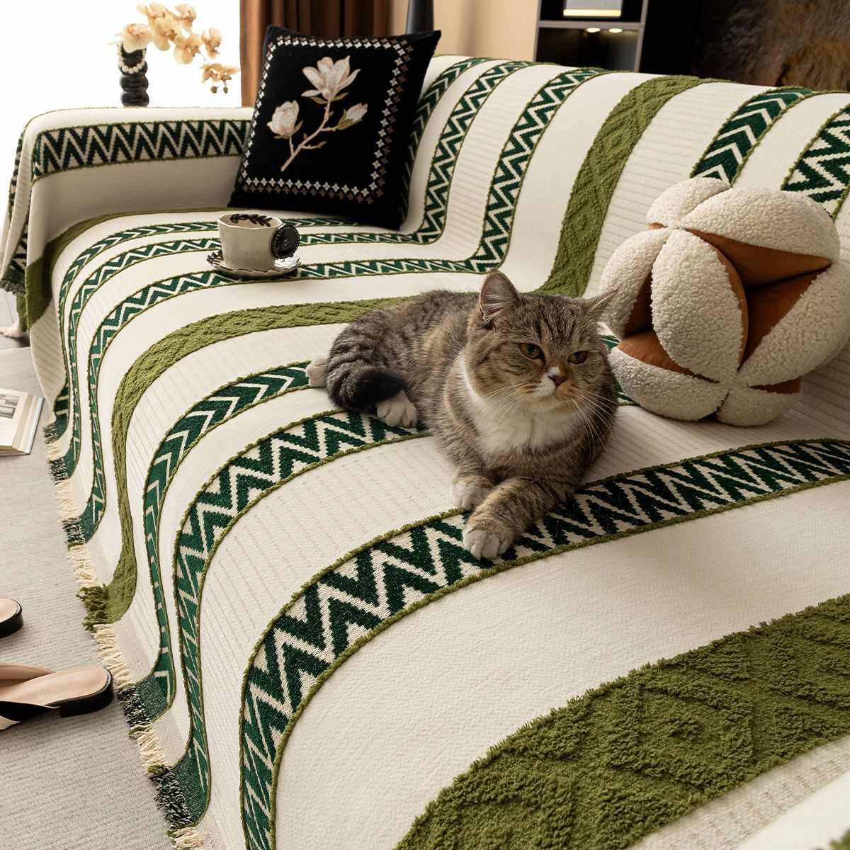 一巾巾雪片式尼尔糯款软加厚沙发客厅北欧简约盖布沙发居家四季,居家布艺,沙发套,淘宝优惠券,粉丝福利购,淘宝优惠卷