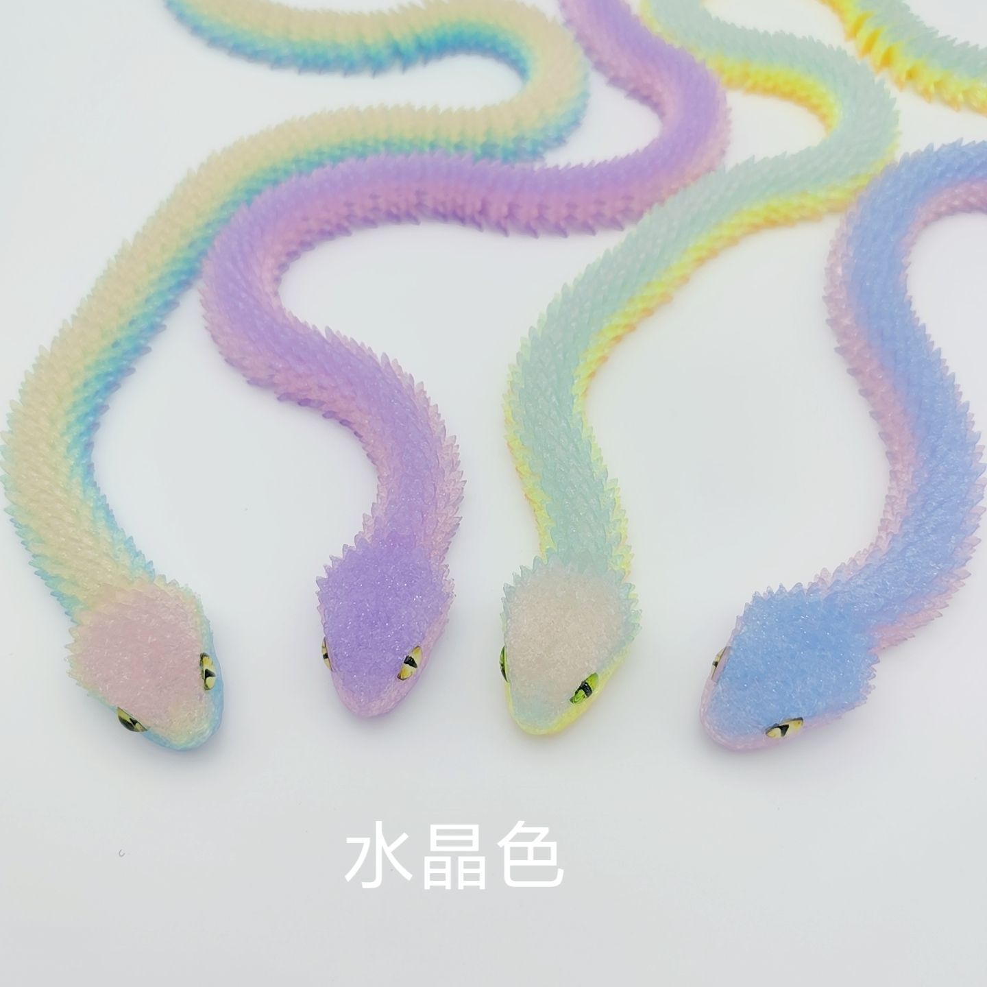 爆款3d打印水晶关节蝰蛇工艺品摆件礼物网红创意高级手办汽车摆件