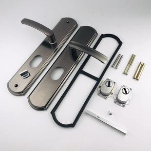 通用型防盗门把手锁黑金室内大门把手家用面板配件双活双快单活